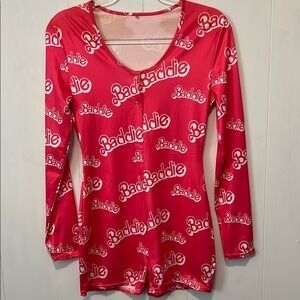 Pink Baddie' Long Sleeve Romper